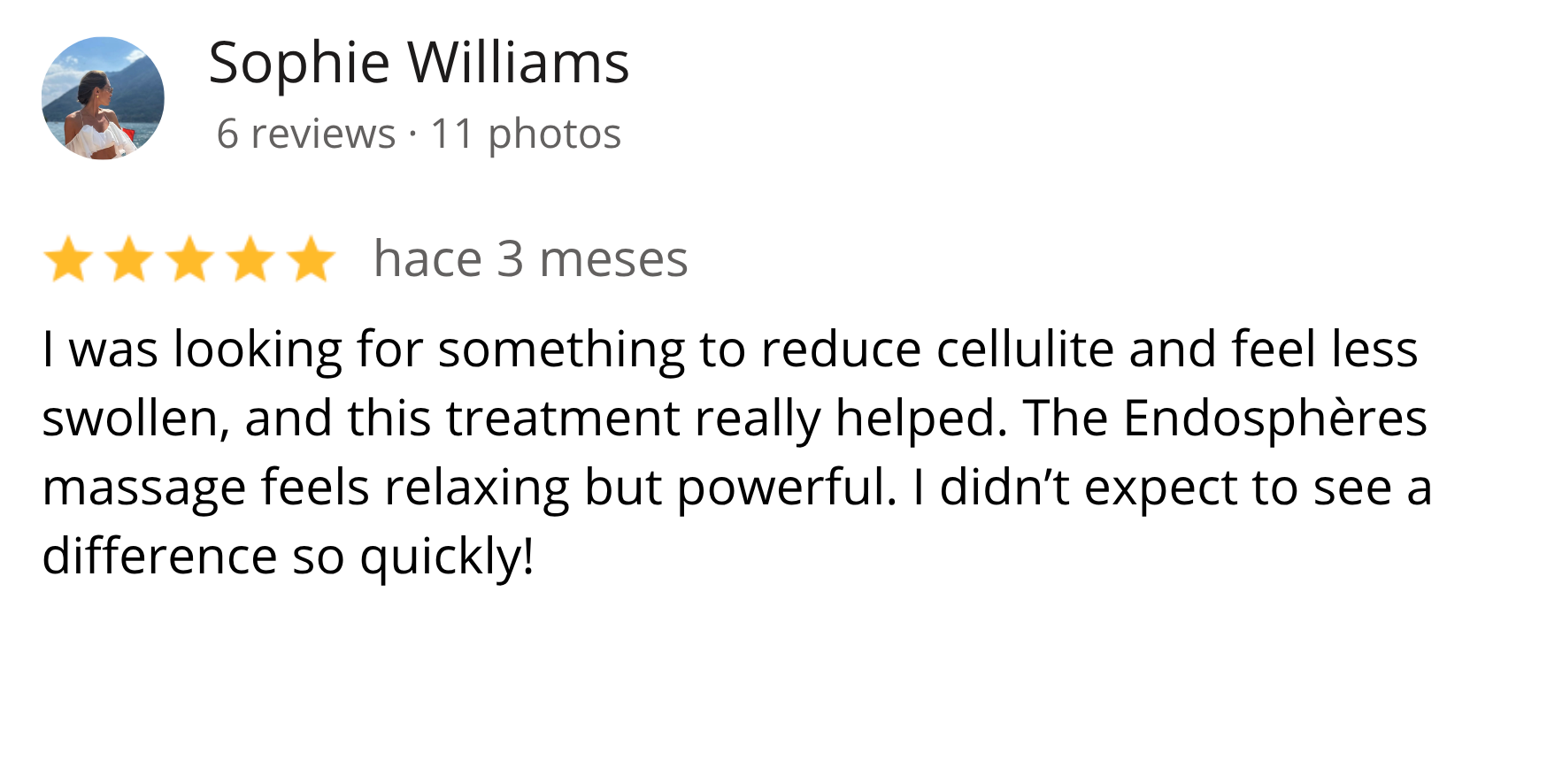 Client review on Google